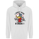 I Don't Give a Duck Funny Offensive Rude Joke Mens 80% Cotton Hoodie White