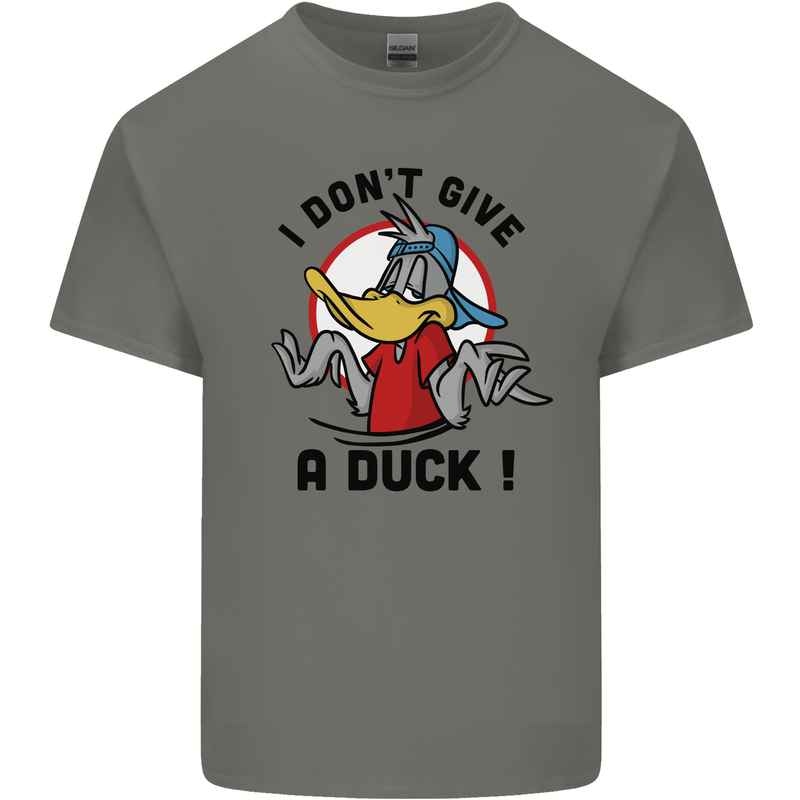 I Don't Give a Duck Funny Offensive Rude Joke Mens Cotton T-Shirt Tee Top Charcoal