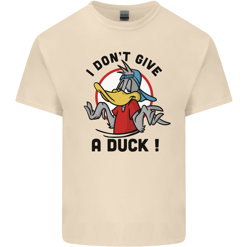 I Don't Give a Duck Funny Offensive Rude Joke Mens Cotton T-Shirt Tee Top Natural