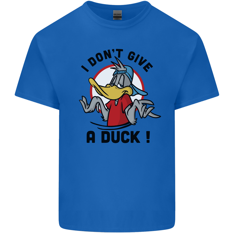 I Don't Give a Duck Funny Offensive Rude Joke Mens Cotton T-Shirt Tee Top Royal Blue