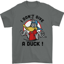I Don't Give a Duck Funny Offensive Rude Joke Mens T-Shirt 100% Cotton Charcoal