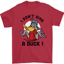 I Don't Give a Duck Funny Offensive Rude Joke Mens T-Shirt 100% Cotton Red