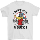 I Don't Give a Duck Funny Offensive Rude Joke Mens T-Shirt 100% Cotton White