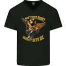 I Don't Need Money Need Me Hustle Cash Mens V-Neck Cotton T-Shirt Black