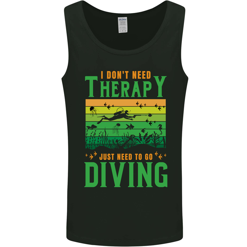 I Don't Need Therapy Funny Scuba Diving Diver Mens Vest Tank Top Black
