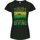 I Don't Need Therapy Funny Scuba Diving Diver Womens Petite Cut T-Shirt Black