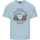 I Don't Need Therapy Just Coffee Funny Kids T-Shirt Childrens Light Blue