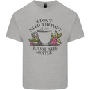 I Don't Need Therapy Just Coffee Funny Kids T-Shirt Childrens Sports Grey