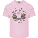 I Don't Need Therapy Just Coffee Funny Mens Cotton T-Shirt Tee Top Light Pink