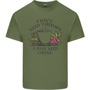 I Don't Need Therapy Just Coffee Funny Mens Cotton T-Shirt Tee Top Military Green
