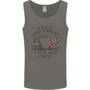I Don't Need Therapy Just Coffee Funny Mens Vest Tank Top Charcoal