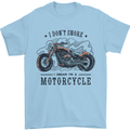 I Don't Snore I Dream I'm a Motorcycle Biker Funny Mens T-Shirt 100% Cotton Light Blue