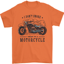 I Don't Snore I Dream I'm a Motorcycle Biker Funny Mens T-Shirt 100% Cotton Orange