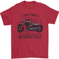 I Don't Snore I Dream I'm a Motorcycle Biker Funny Mens T-Shirt 100% Cotton Red