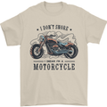 I Don't Snore I Dream I'm a Motorcycle Biker Funny Mens T-Shirt 100% Cotton Sand