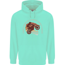 I Dont Crash Funny Motocross Biker Xmoto Childrens Kids Hoodie Peppermint