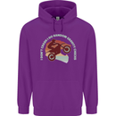 I Dont Crash Funny Motocross Biker Xmoto Childrens Kids Hoodie Purple