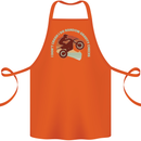 I Dont Crash Funny Motocross Biker Xmoto Cotton Apron 100% Organic Orange