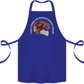 I Dont Crash Funny Motocross Biker Xmoto Cotton Apron 100% Organic Royal Blue