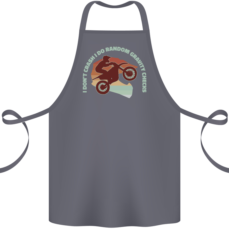 I Dont Crash Funny Motocross Biker Xmoto Cotton Apron 100% Organic Steel