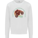 I Dont Crash Funny Motocross Biker Xmoto Kids Sweatshirt Jumper White