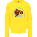 I Dont Crash Funny Motocross Biker Xmoto Kids Sweatshirt Jumper Yellow