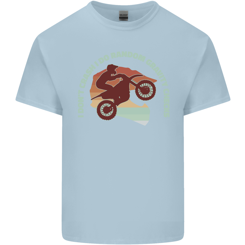 I Dont Crash Funny Motocross Biker Xmoto Kids T-Shirt Childrens Light Blue