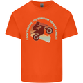 I Dont Crash Funny Motocross Biker Xmoto Kids T-Shirt Childrens Orange