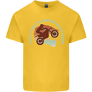 I Dont Crash Funny Motocross Biker Xmoto Kids T-Shirt Childrens Yellow