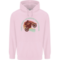 I Dont Crash Funny Motocross Biker Xmoto Mens 80% Cotton Hoodie Light Pink