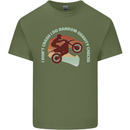 I Dont Crash Funny Motocross Biker Xmoto Mens Cotton T-Shirt Tee Top Military Green