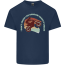 I Dont Crash Funny Motocross Biker Xmoto Mens Cotton T-Shirt Tee Top Navy Blue