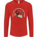 I Dont Crash Funny Motocross Biker Xmoto Mens Long Sleeve T-Shirt Red