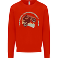 I Dont Crash Funny Motocross Biker Xmoto Mens Sweatshirt Jumper Bright Red