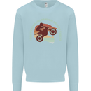I Dont Crash Funny Motocross Biker Xmoto Mens Sweatshirt Jumper Light Blue