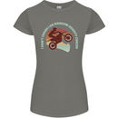 I Dont Crash Funny Motocross Biker Xmoto Womens Petite Cut T-Shirt Charcoal
