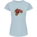 I Dont Crash Funny Motocross Biker Xmoto Womens Petite Cut T-Shirt Light Blue