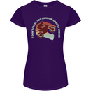 I Dont Crash Funny Motocross Biker Xmoto Womens Petite Cut T-Shirt Purple