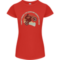 I Dont Crash Funny Motocross Biker Xmoto Womens Petite Cut T-Shirt Red