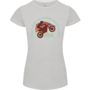 I Dont Crash Funny Motocross Biker Xmoto Womens Petite Cut T-Shirt Sports Grey