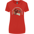 I Dont Crash Funny Motocross Biker Xmoto Womens Wider Cut T-Shirt Red