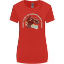 I Dont Crash Funny Motocross Biker Xmoto Womens Wider Cut T-Shirt Red