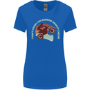 I Dont Crash Funny Motocross Biker Xmoto Womens Wider Cut T-Shirt Royal Blue