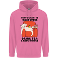 I Drink Tea and Know Things Funny Cat Childrens Kids Hoodie Azalea