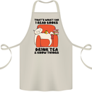 I Drink Tea and Know Things Funny Cat Cotton Apron 100% Organic Natural