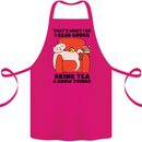 I Drink Tea and Know Things Funny Cat Cotton Apron 100% Organic Pink