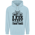 I Fix Stuff Funny Electrician Sparky DIY Childrens Kids Hoodie Light Blue