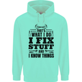 I Fix Stuff Funny Electrician Sparky DIY Childrens Kids Hoodie Peppermint
