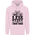 I Fix Stuff Funny Electrician Sparky DIY Mens 80% Cotton Hoodie Light Pink