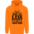 I Fix Stuff Funny Electrician Sparky DIY Mens 80% Cotton Hoodie Orange